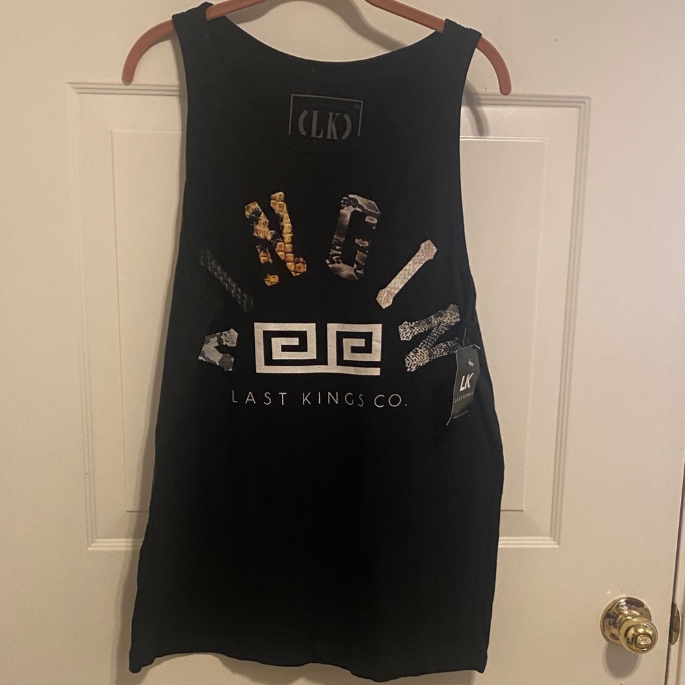 New Last Kings Black Graphic Tank Top